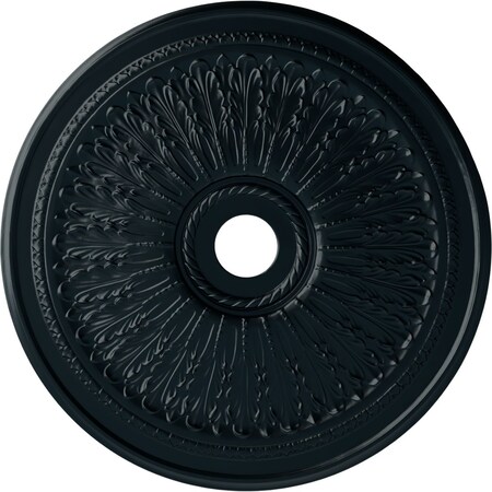 Ekena Millwork Oakleaf Ceiling Medallion (Fits Canopies up to 6 1/4"), 29 1/8"OD x 3 5/8"ID x 1"P, Night Shade CM29OANSF